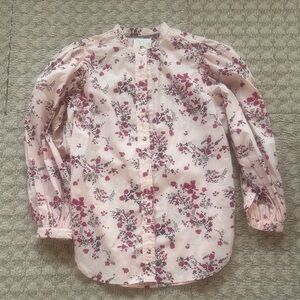 J. Crew Pink Floral Button Down Shirt
